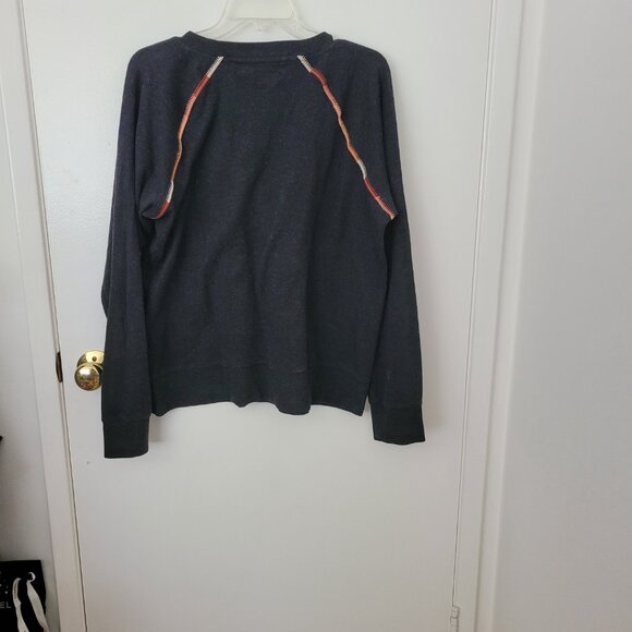 FAHERTY Heathered Black Twill Sweatshirt Size XL - Picture 4 of 5